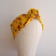 Bandeau twist jaune fleuri