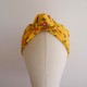 Bandeau twist jaune fleuri