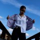 Gilet de berger parme