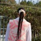 Gilet rose et blanc