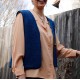 Gilet bleu chiné