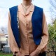Gilet bleu chiné