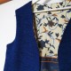 Gilet bleu chiné