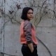 Sweatshirt corail manche motif cachemire
