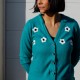 Gilet bleu canard pimpé