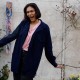 Veste oversize bleue nuit