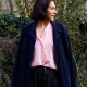 Veste oversize bleue nuit