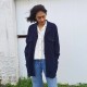 Veste oversize bleue nuit