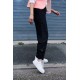 Pantalon noir léger en lin