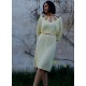 Robe midi jaune pâle