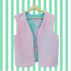 Gilet de berger rose pâle