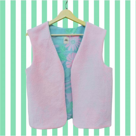 Gilet de berger rose pâle