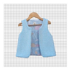 Gilet de berger enfant - Bleu glacier