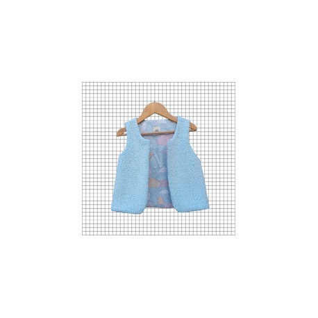 Gilet de berger enfant - Bleu glacier