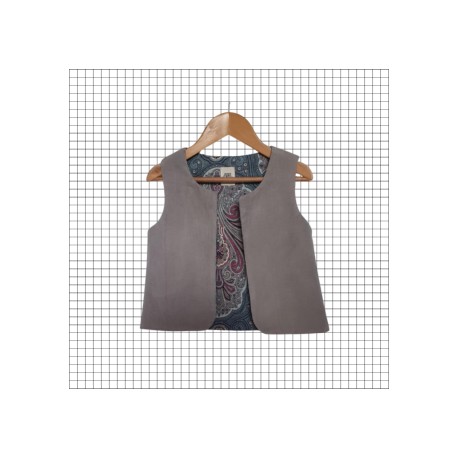 Gilet de berger enfant - Gris