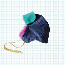 Chapka enfant en velours bleu nuit