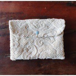 Pochette en serviette éponge écru